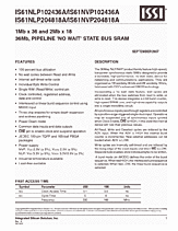DataSheet IS61NVP102436A pdf